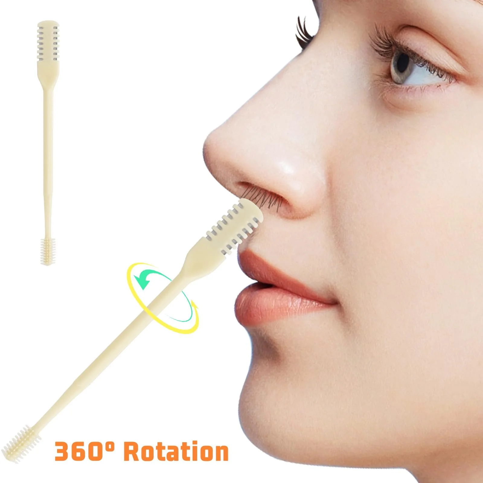 Тример XCDMJ 2-в-1 для видалення волосся в носі Подвійний Нож Портативний Ручний 360°, фото №3