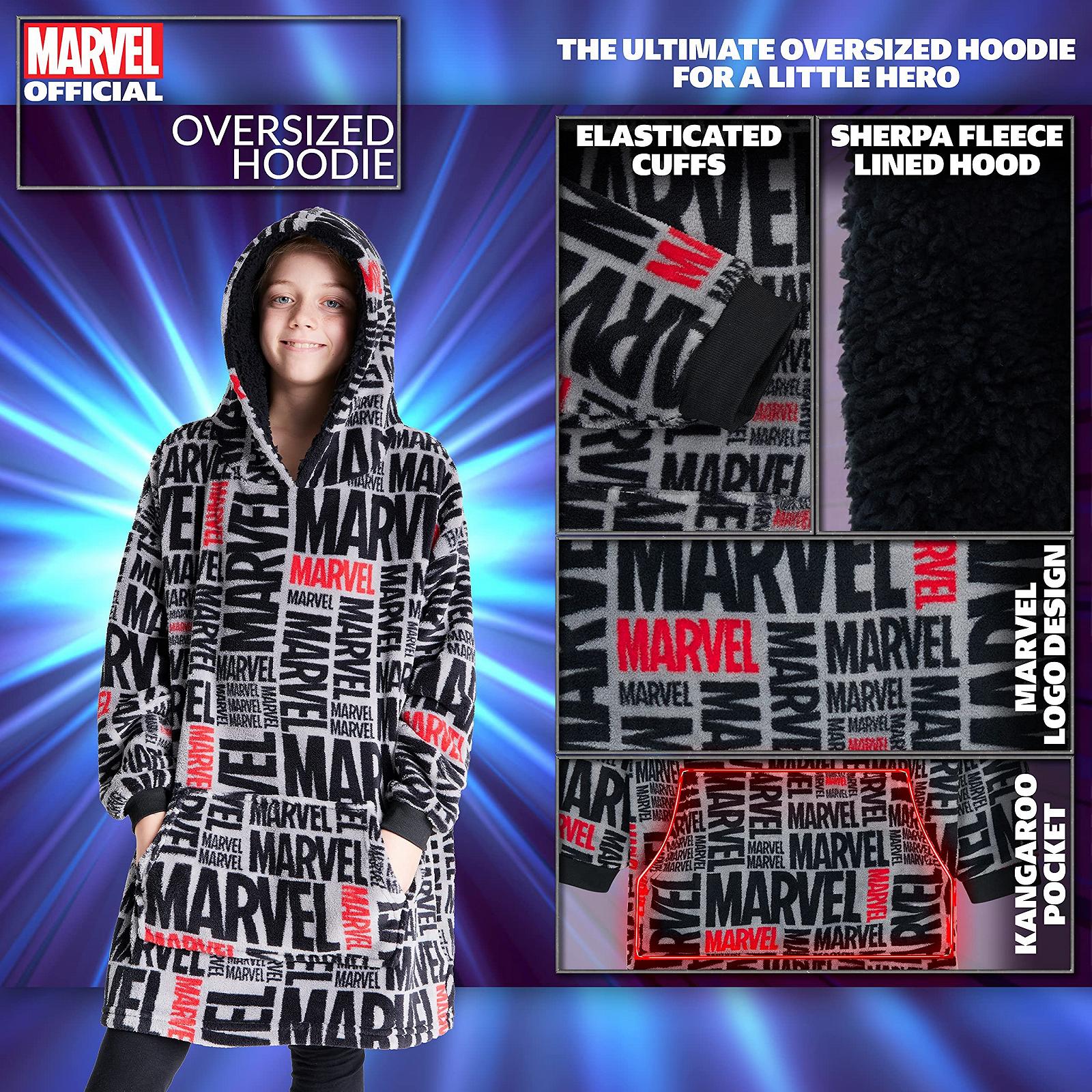 Худі Marvel Oversized Дитяче для хлопчиків Тепле флісове велике худі для підлітків, фото №4