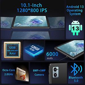 Планшет 10" Oangcc A15 6+6/128Gb 8 ядер Android 13 6000 mAh Чорний synthetic.ua - Фото 1