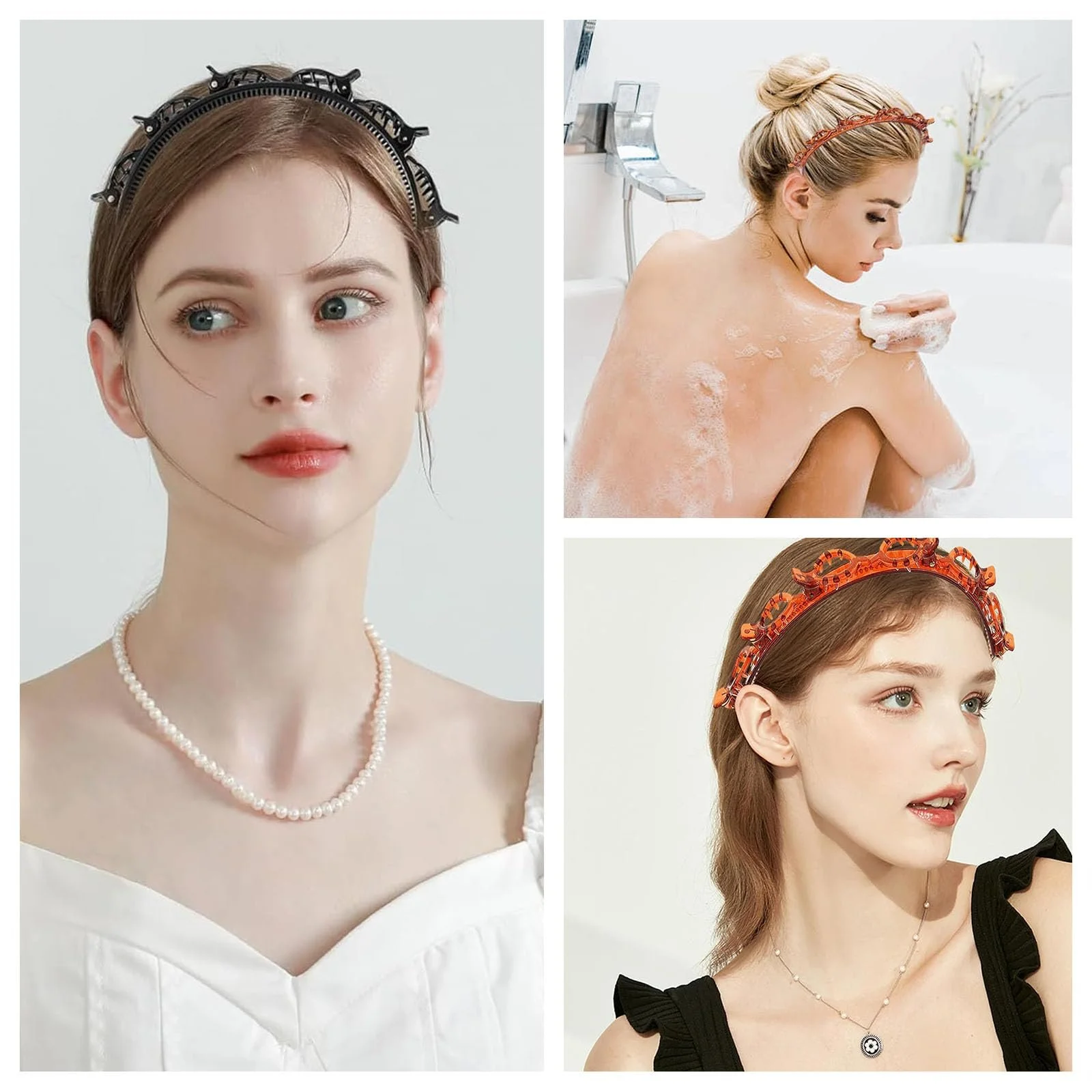 Набір з 2 обручів на голову з затискачами, фото №6 Набір з 2 обручів на голову з затискачами, фото №6