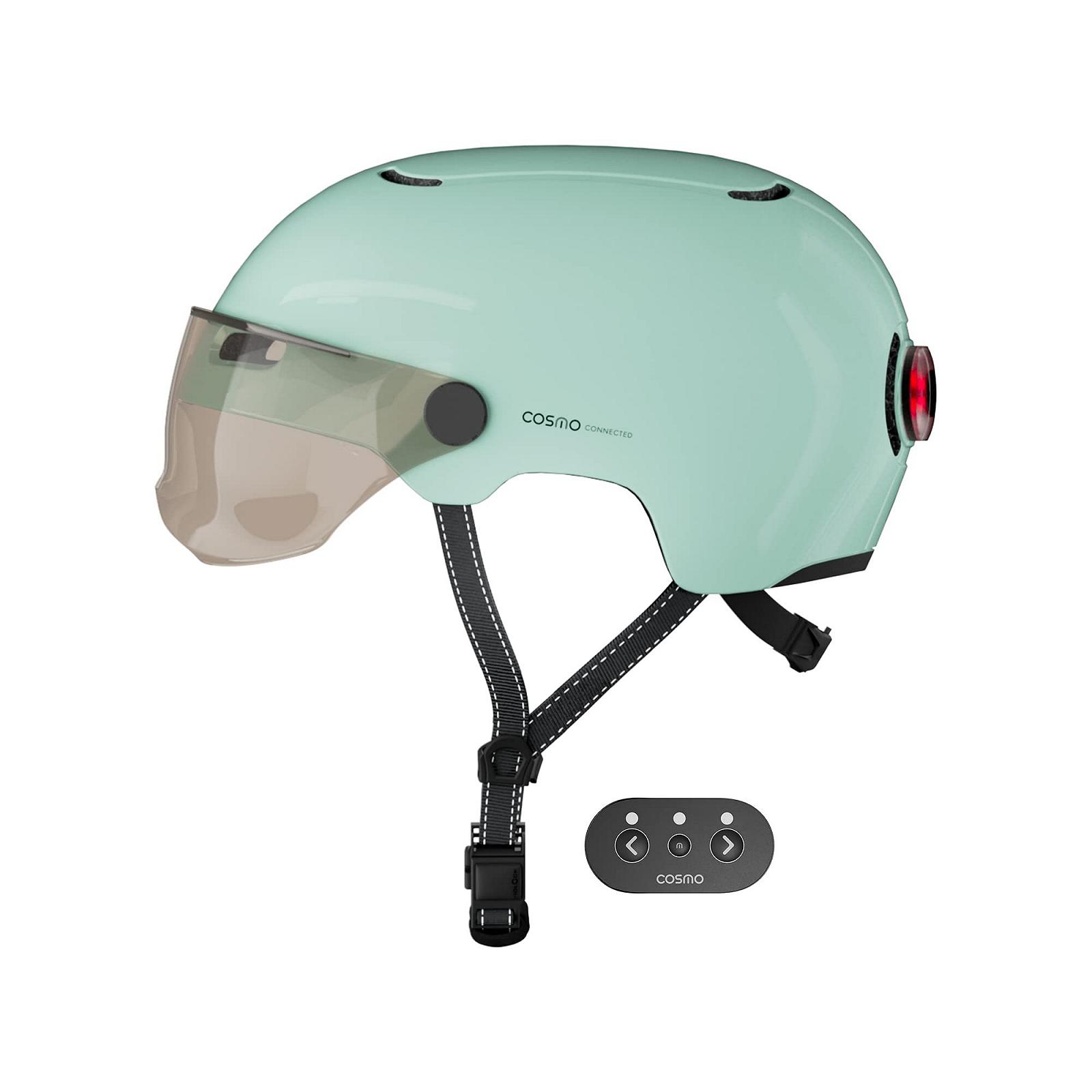 Шолом Cosmo Connected Cosmo Fusion Smart Bike and Scooter з козирком, розмір для дорослих - Поворотник, Автоматичний стоп-сигнал, Роздільна поїздка, Виявлення падіння, фото №1
