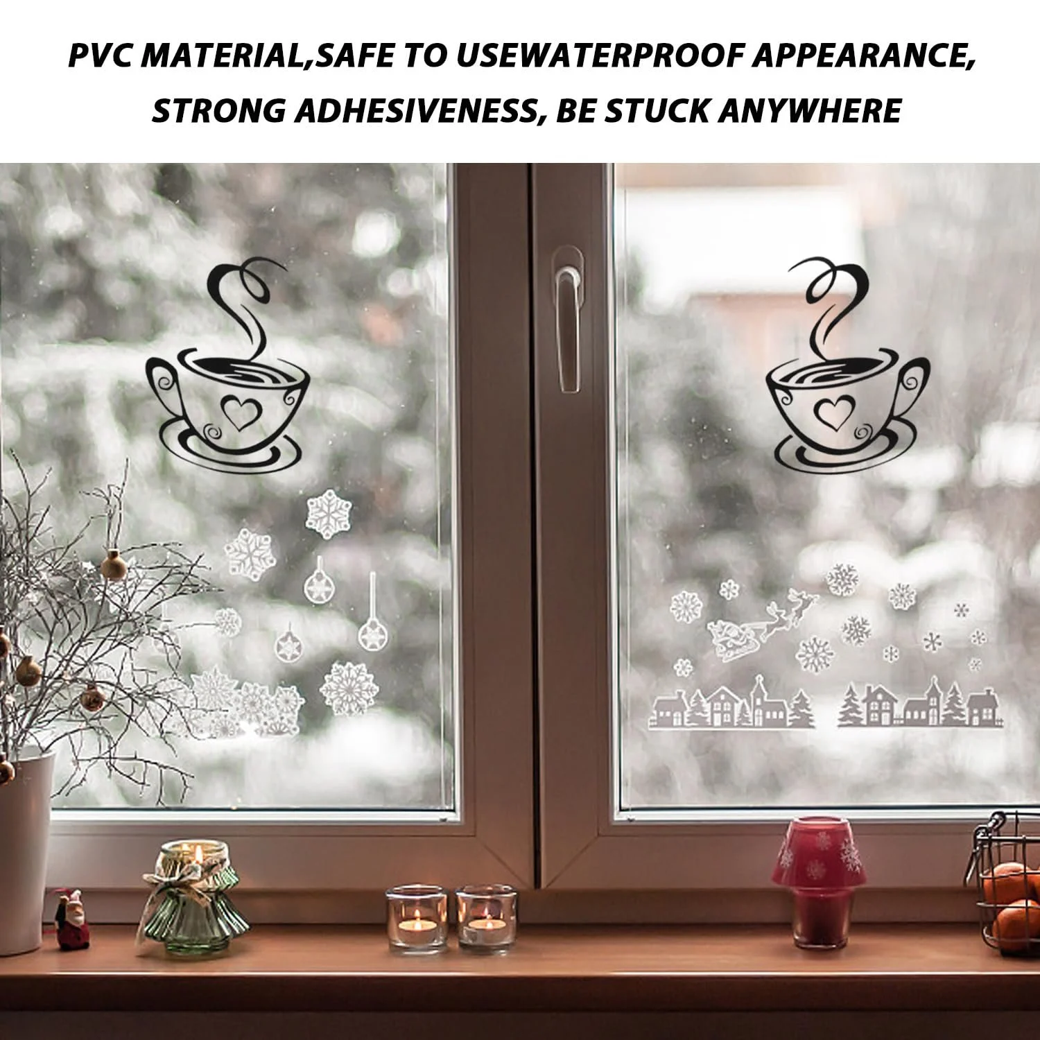 Наклейки на стіну Coffee Cup 2 пари DIY, фото №4 Наклейки на стіну Coffee Cup 2 пари DIY, фото №4