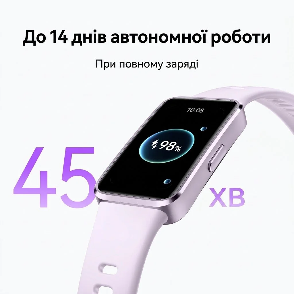 Смарт-годинник HUAWEI Band 10 50мм / Bluetooth 5.0 / Фіолетовий, фото №3