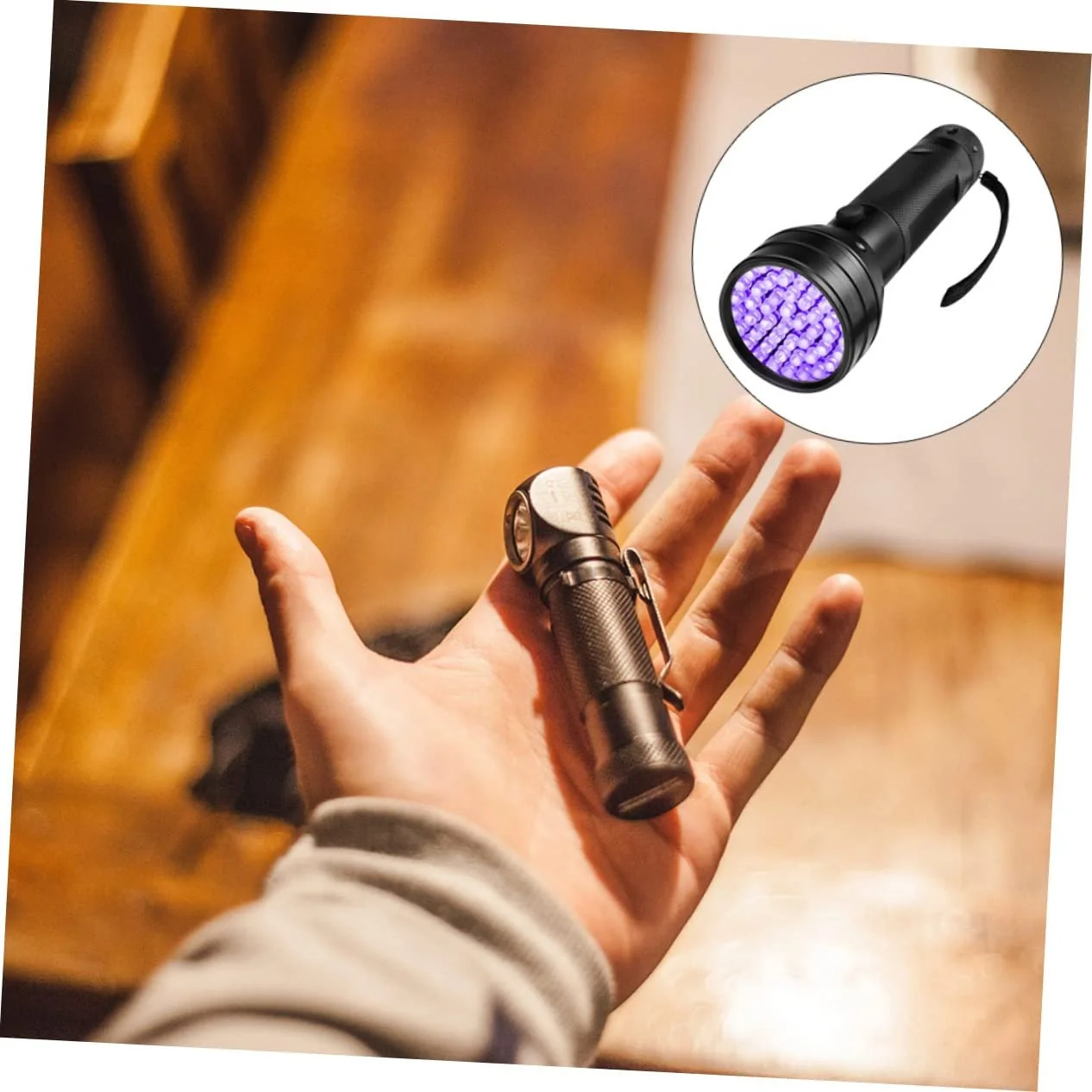 Ультрафіолетовий ліхтарик HOMSFOU LED для активного відпочинку на природі, водо- та ударостійкий для виявлення мінералів і сечі домашніх тварин, фото №7 Ультрафіолетовий ліхтарик HOMSFOU LED для активного відпочинку на природі, водо- та ударостійкий для виявлення мінералів і сечі домашніх тварин, фото №7