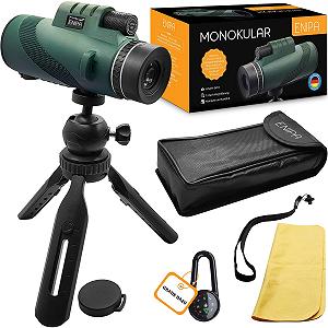 Телескоп Monocular 12x50 HD с держателем для смартфона черный - Фото 1