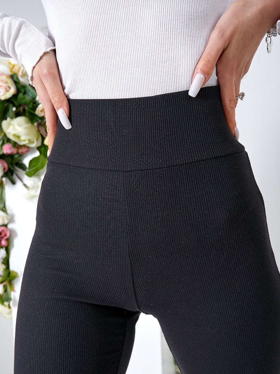 Женские лосины трикотажные в рубчик OB67/68 размер 44 цвет черный, фото №5 Женские лосины трикотажные в рубчик OB67/68 размер 44 цвет черный, фото №5