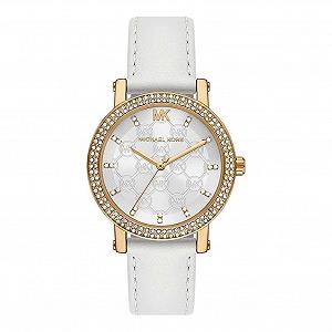 Женские часы Кварцевые Michael Kors Corey MK2985-AMZUK Золотой и белый, 38 мм - Фото 1