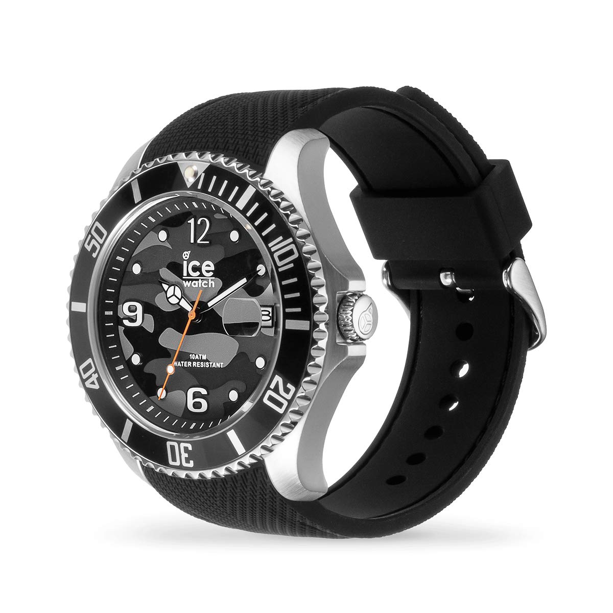 Чоловічий годинник Ice-Watch ICE Steel Black Army 017328 Силіконовий ремінець Чорний, фото №2