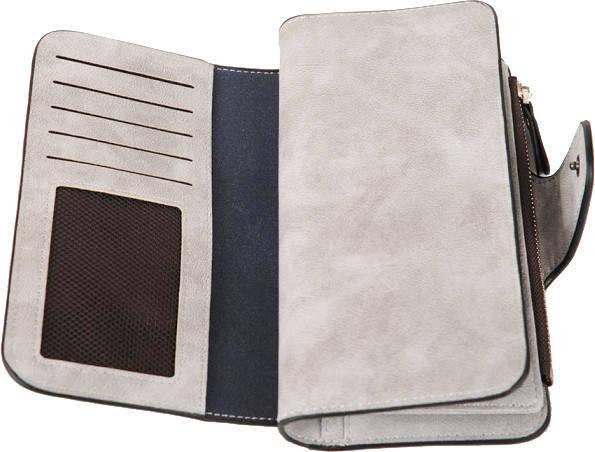 Кошелёк женский Baellerry N2345 искусственная замша Серый, фото №1 Кошелёк женский Baellerry N2345 искусственная замша Серый, фото №1