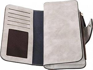 Кошелёк женский Baellerry N2345 искусственная замша Серый - Фото 1