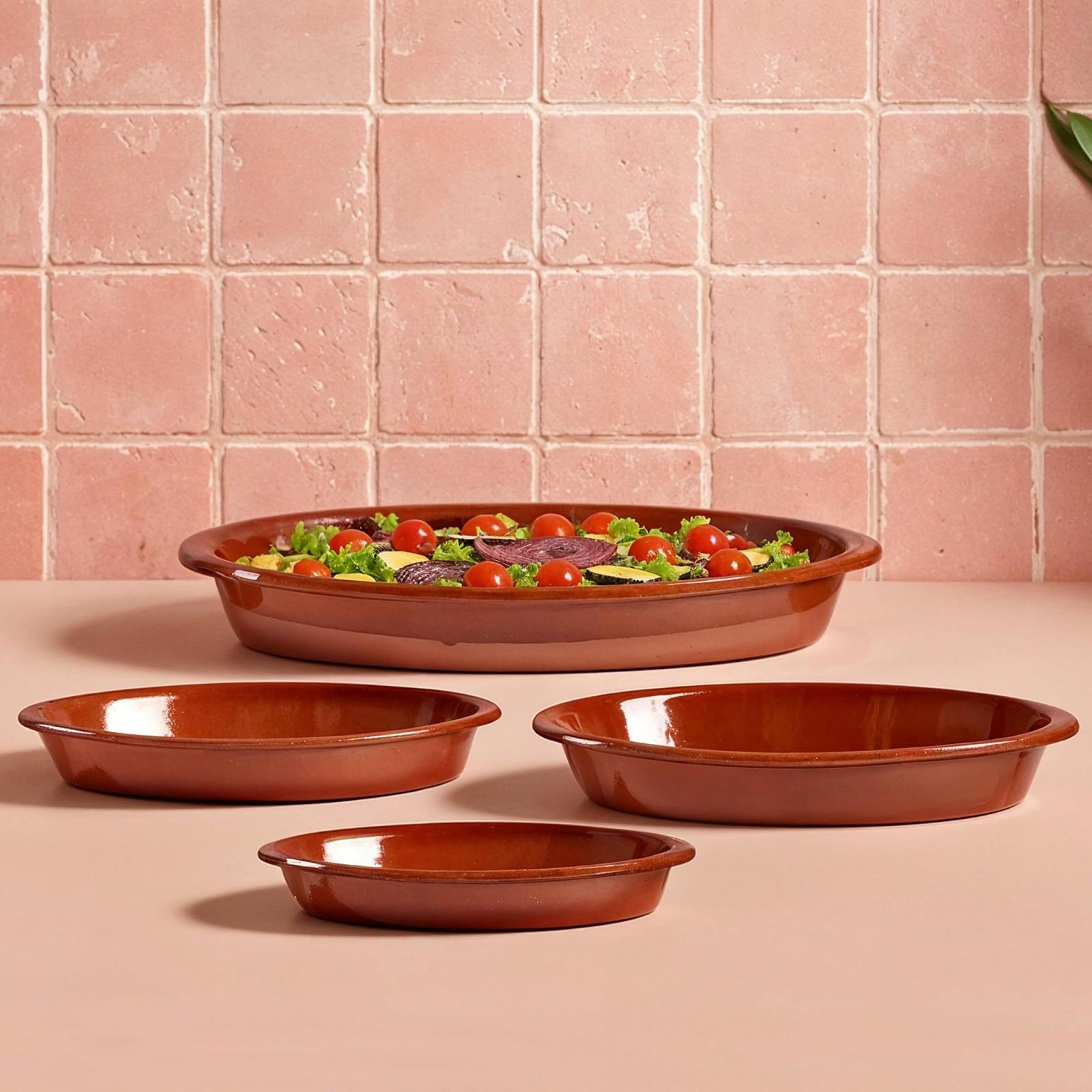 Набір з 2 овальних глиняних форм для запікання MamboCat Boris 1 л 33 x 19 x 4,7 см Розмір M глазуровані, фото №5