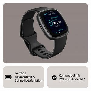 Смарт-годинник Fitbit Versa 4 з GPS, 40+ режимами тренувань, до 6 днів роботи батареї synthetic.ua - Фото 1