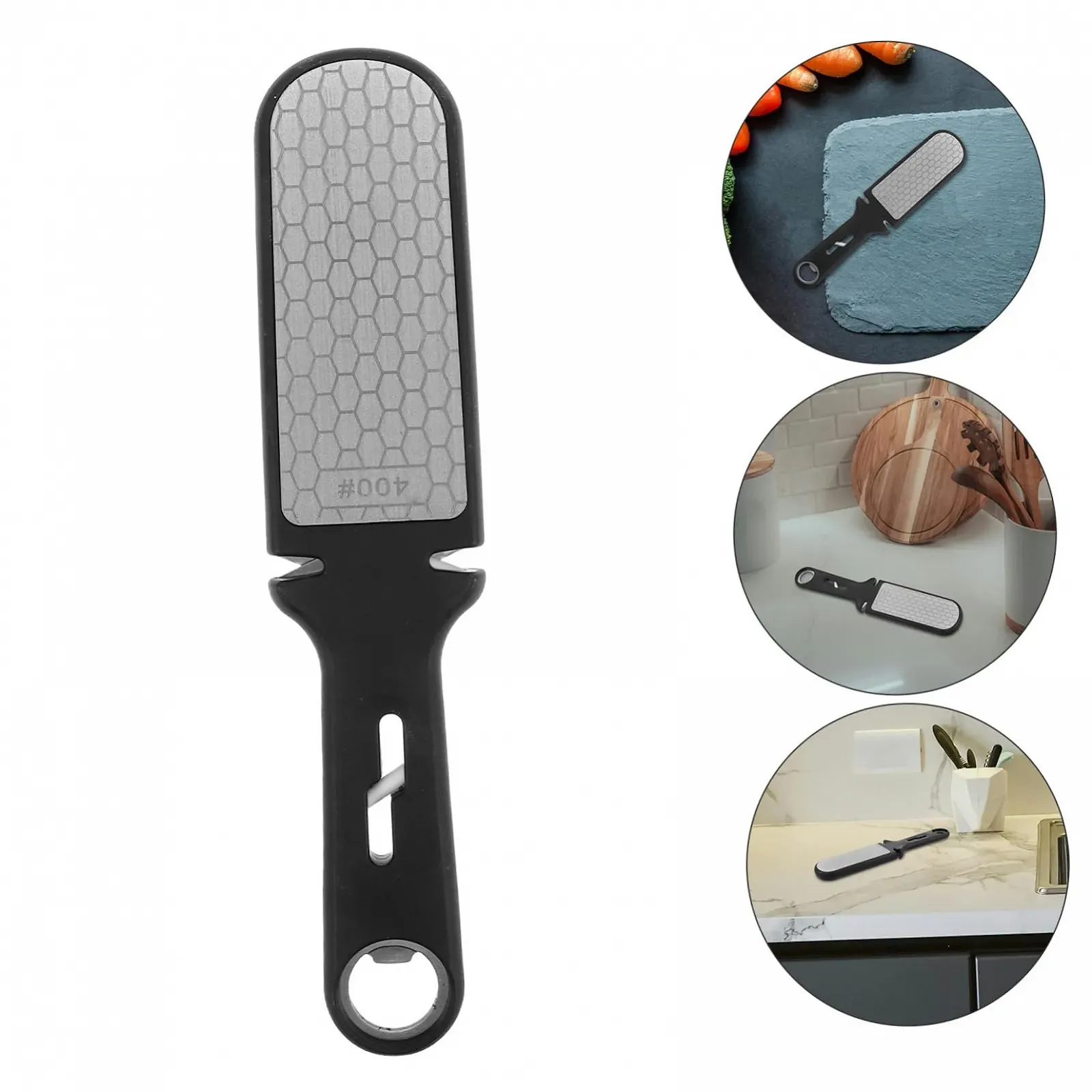 Мусат для ножей портативный из нержавеющей стали универсальный, фото №9