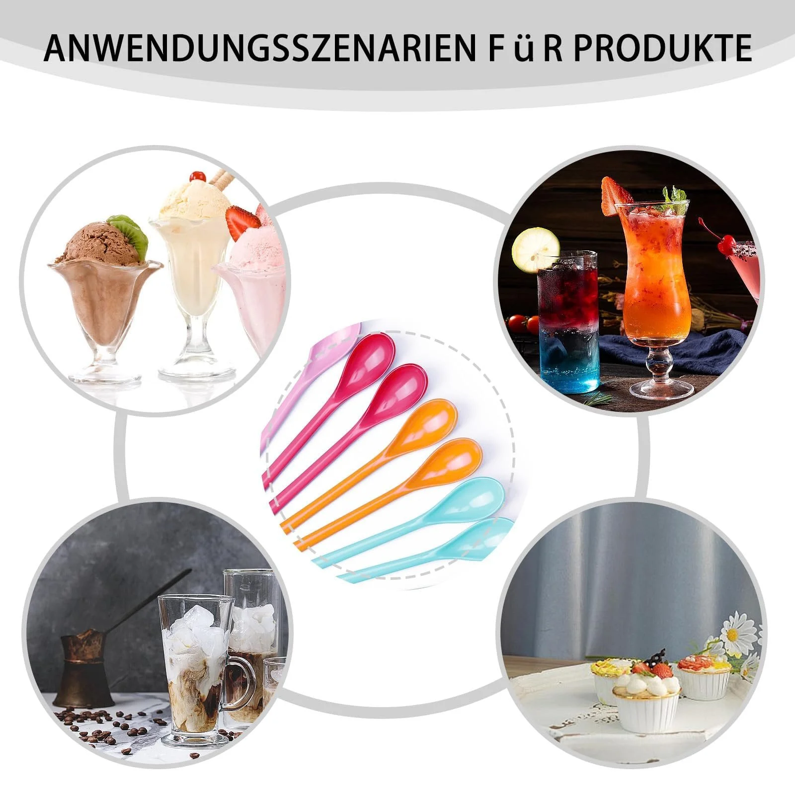 Довгі ложки, 20 шт, Різні кольори, фото №4