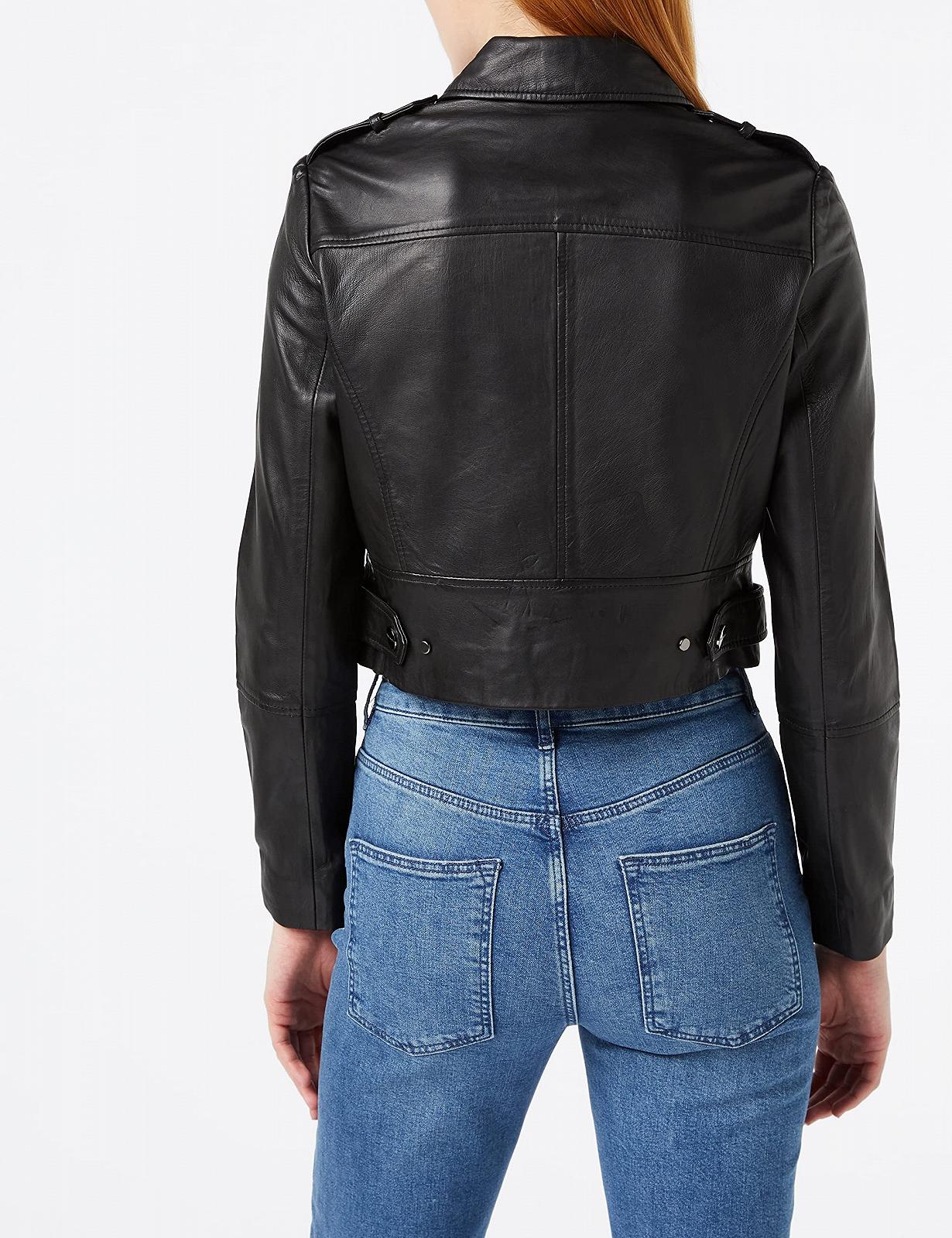 Куртка шкіряна Ted Baker SSALLI Cropped жіноча, фото №3