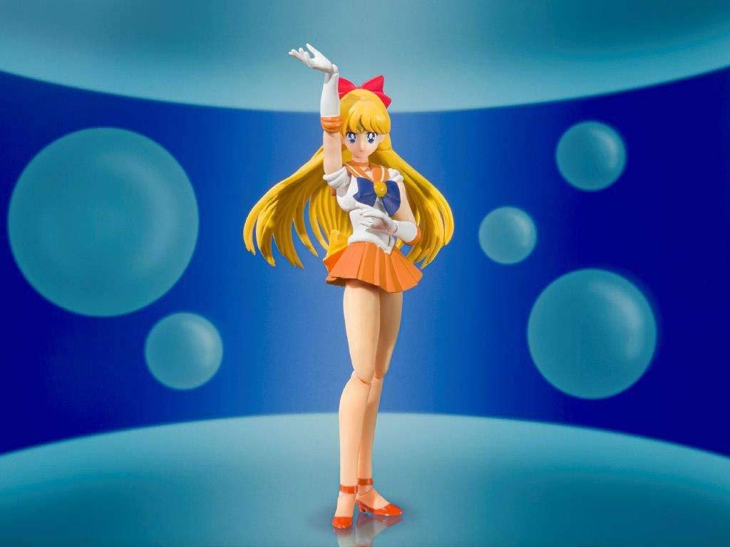 Фигурка Bandai S.H. Figuarts Sailor Moon Sailor Venus Animation Colour Edition Artemis 14 см, фото №5