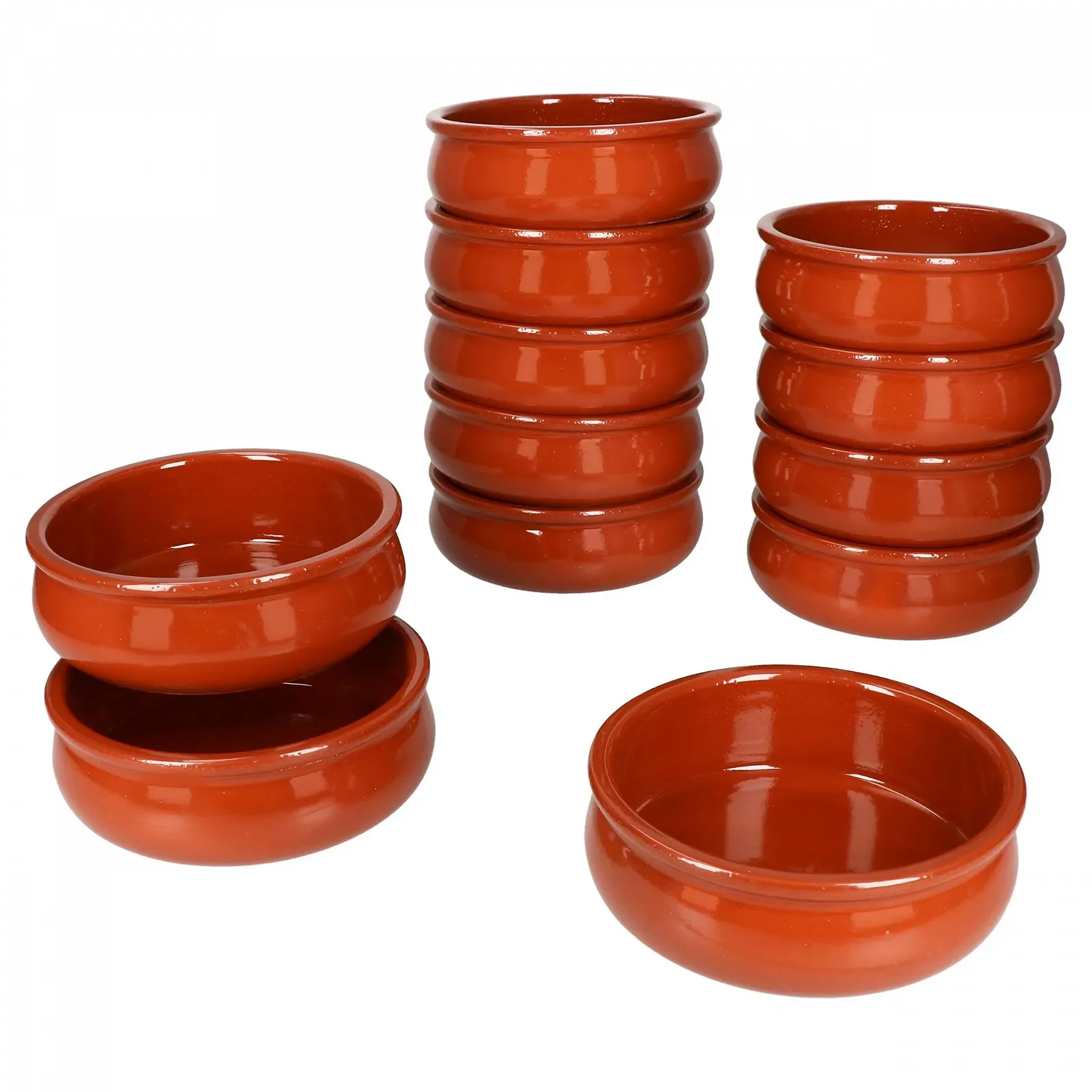 Миска MamboCat Berlin Cazuela Набор 12 штук Характеристика Красно-коричневый, фото №2