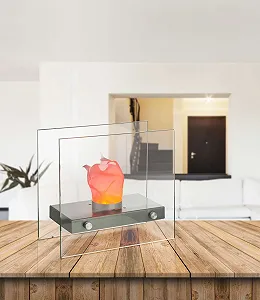 Настольная лампа Globo Lighting Fire Effect LED 30.5 x 15 см Стекло synthetic.ua - Фото 1