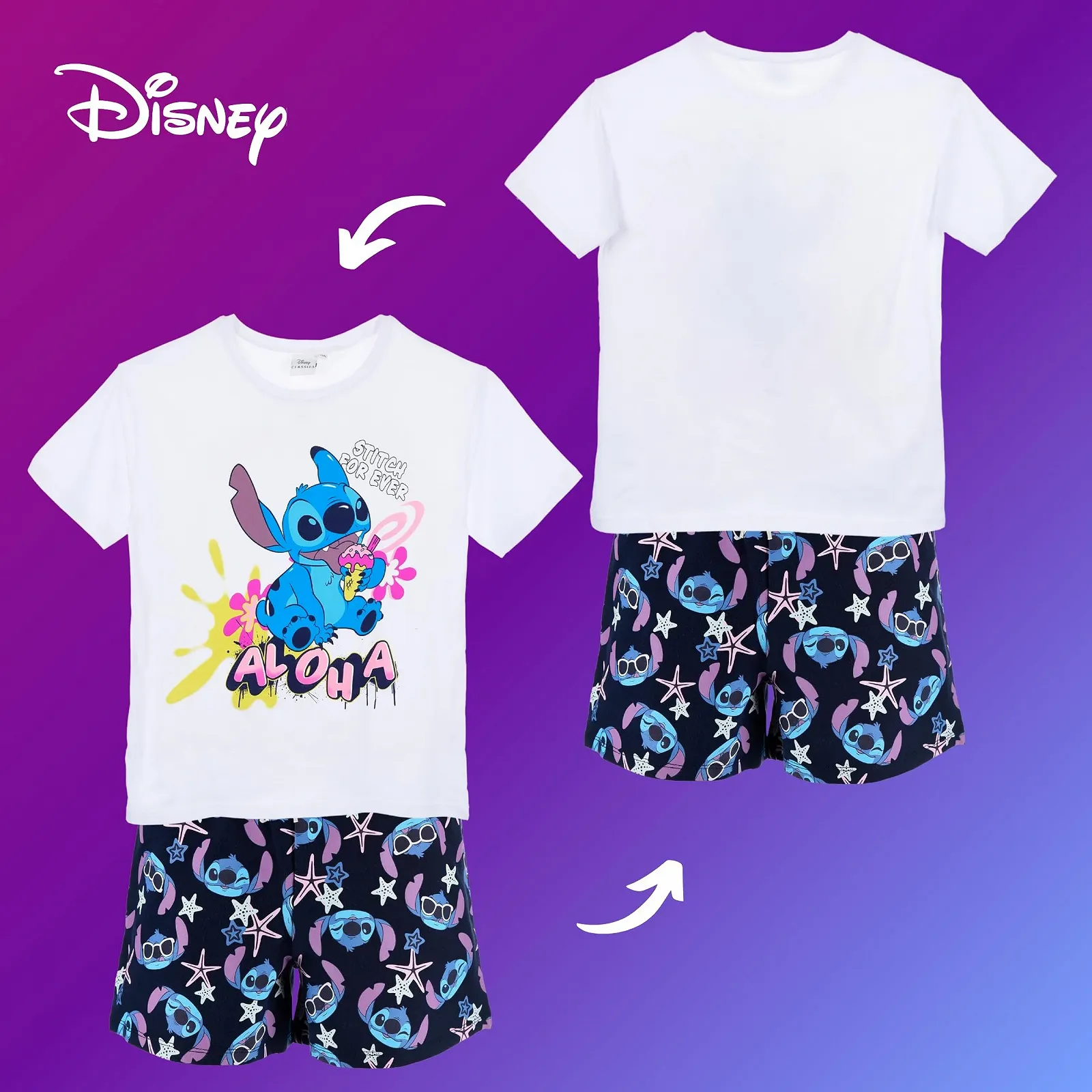 Піжама Disney Stitch Комплект з 2 предметів: футболка та шорти, фото №7 Піжама Disney Stitch Комплект з 2 предметів: футболка та шорти, фото №7