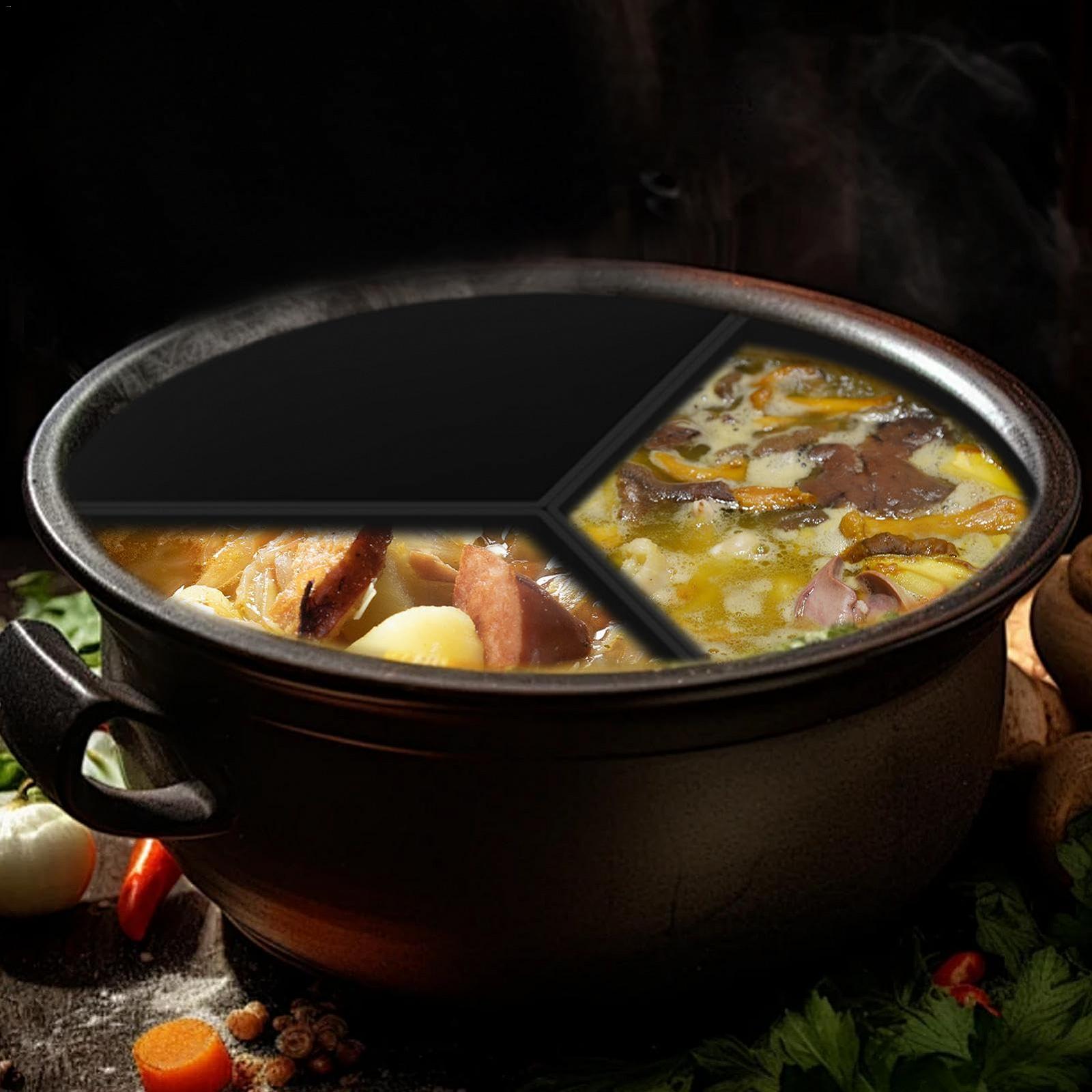 Розділювач Stew Liners для приготування трьох страв одночасно з багаторазового силікону для посудомийної машини, герметичний для більшості круглих та овальних повільних плит, фото №3