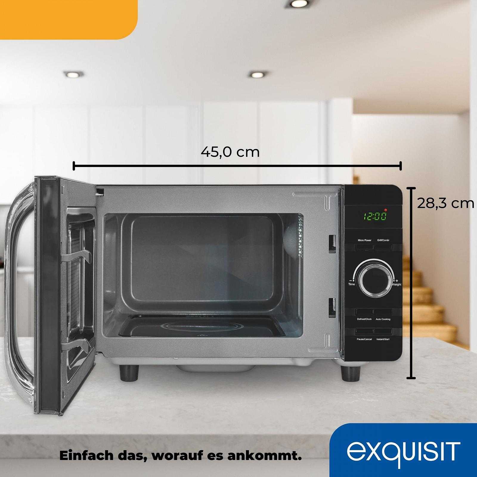 Мікрохвильова піч Exquisit MW4020-F-240DIG 20 L 700 W гриль 800 W без поворотного столу Black, фото №6 Мікрохвильова піч Exquisit MW4020-F-240DIG 20 L 700 W гриль 800 W без поворотного столу Black, фото №6