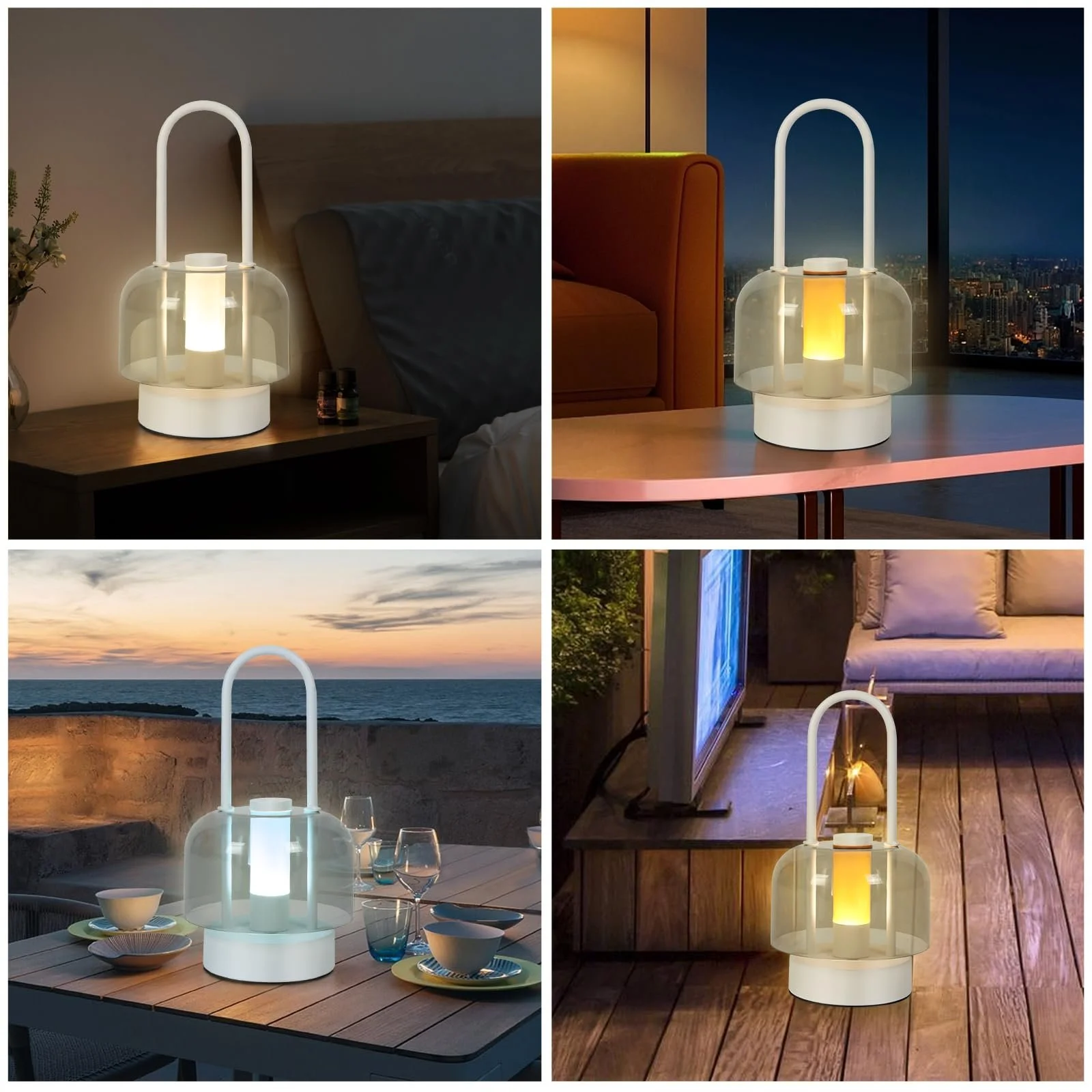 Настільна лампа LED Wireless Battery Dimmable Touch USB 3000 мАг Чорний, фото №7