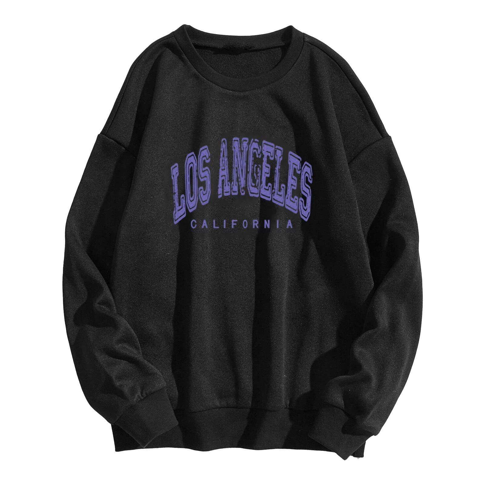 Женская Толстовка Los Angeles California Винтажный Колледж Готический Мультяшный Графический Рисунок Круглый вырез, фото №2