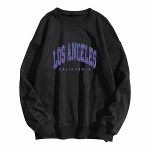 Женская Толстовка Los Angeles California Винтажный Колледж Готический Мультяшный Графический Рисунок Круглый вырез synthetic.ua - Фото 1