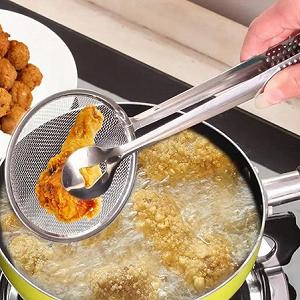 Щипцы кухонные для фритюра и жарки с сеткой Frico FRU-037 28 см - Фото 1