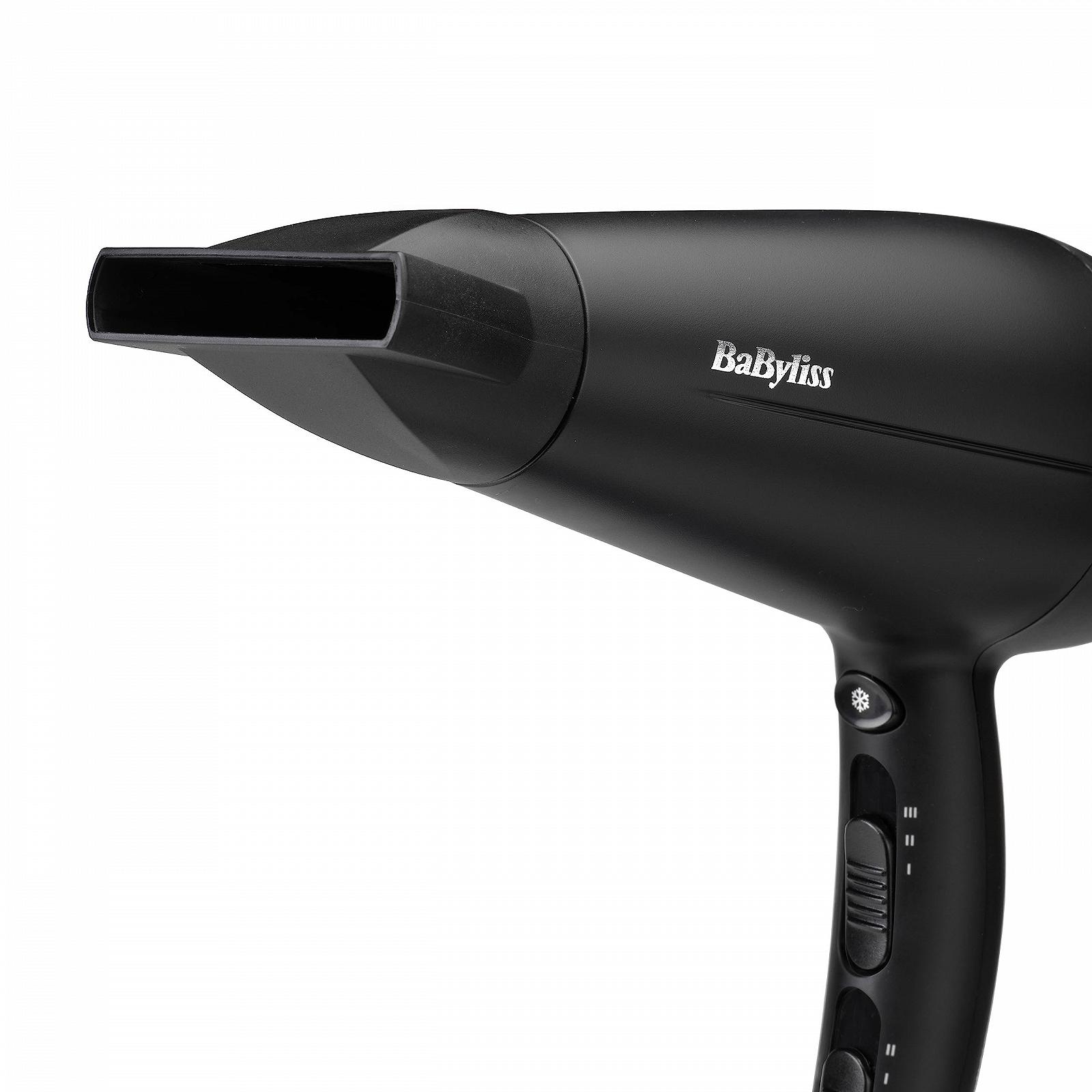 Фен BaByliss Turbo Smooth D572DE, 2200 Вт, с ионной технологией, черный, фото №7