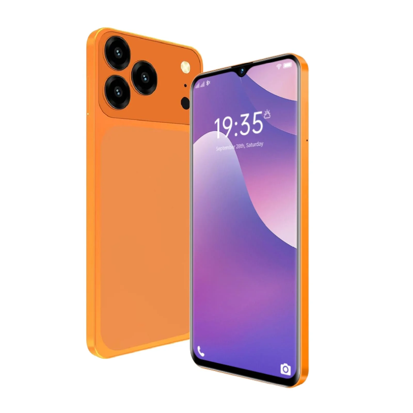 Смартфон 6.5" HD 4GB RAM 64GB ROM TF 256GB 4G LTE 5MP+13MP 4000 мАч 8-ядерный Оранжевый (Orange), фото №1
