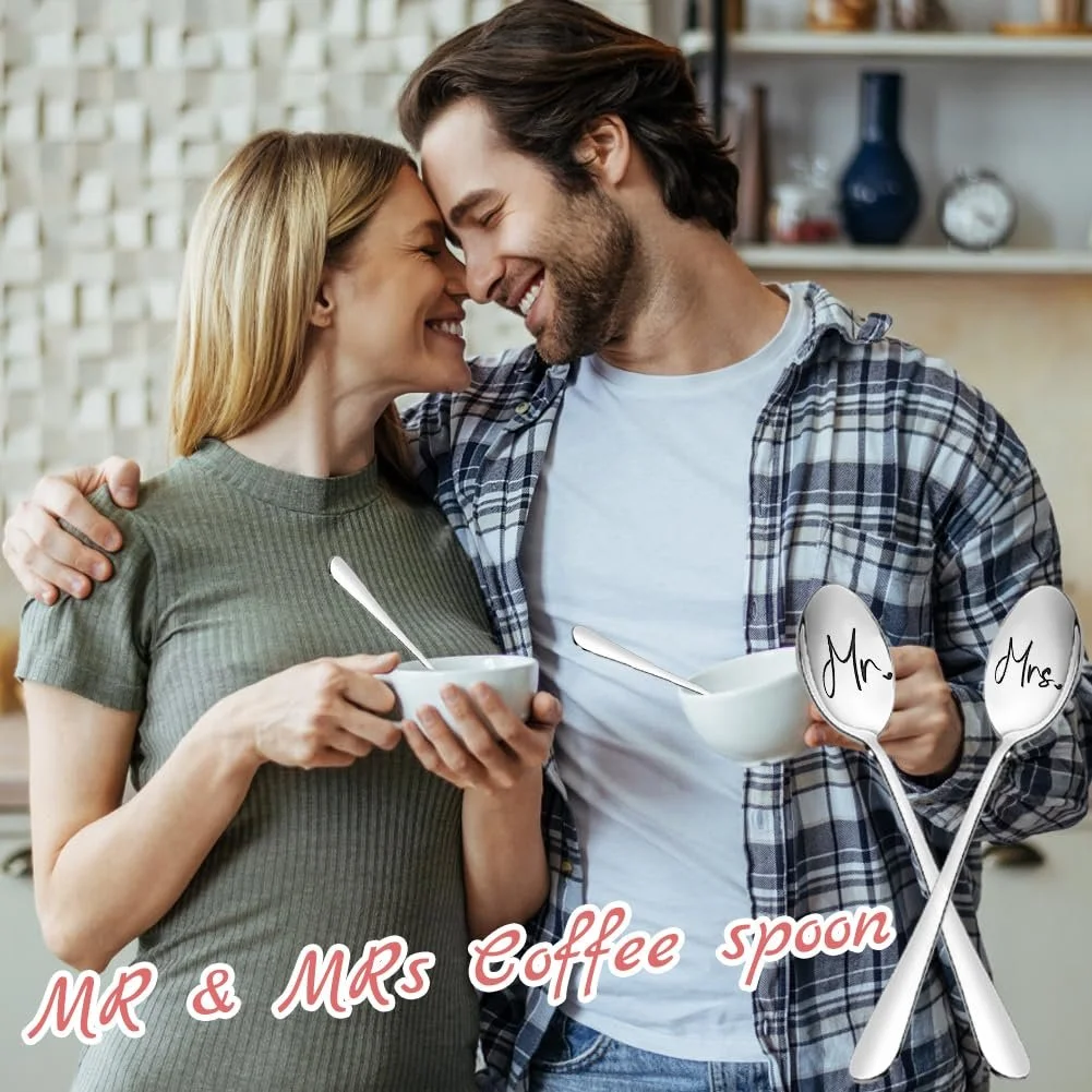Ложка з гравіюванням Mr Mrs Кавова, фото №3