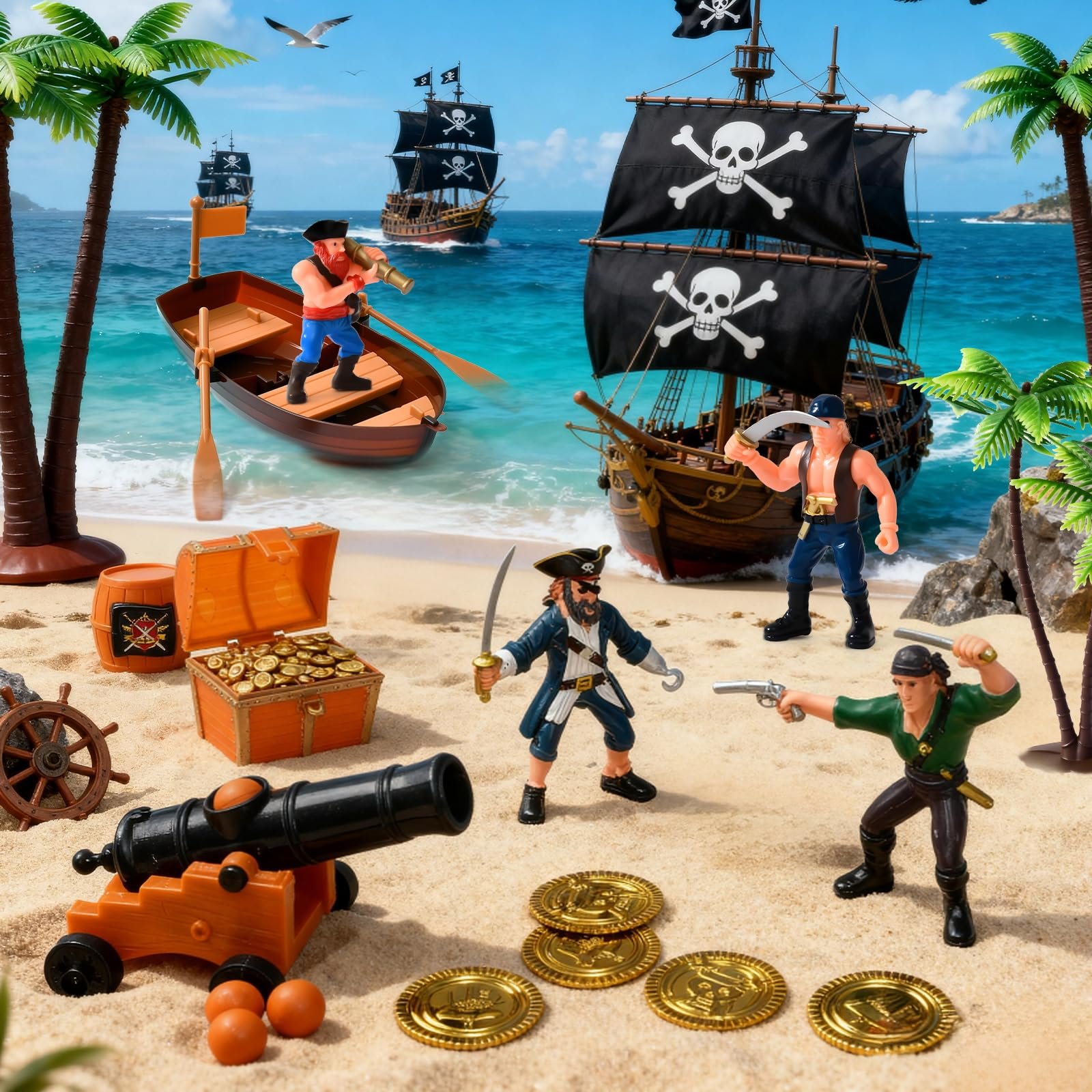 Піратські дитячі з сюрпризом, Набір 12 штук, фото №4