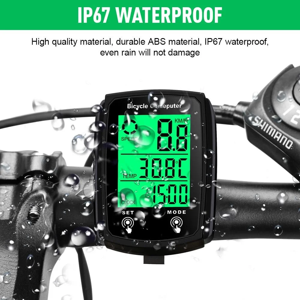 Велокомпьютер Digital 19 Functions Waterproof Backlit Wired, фото №2