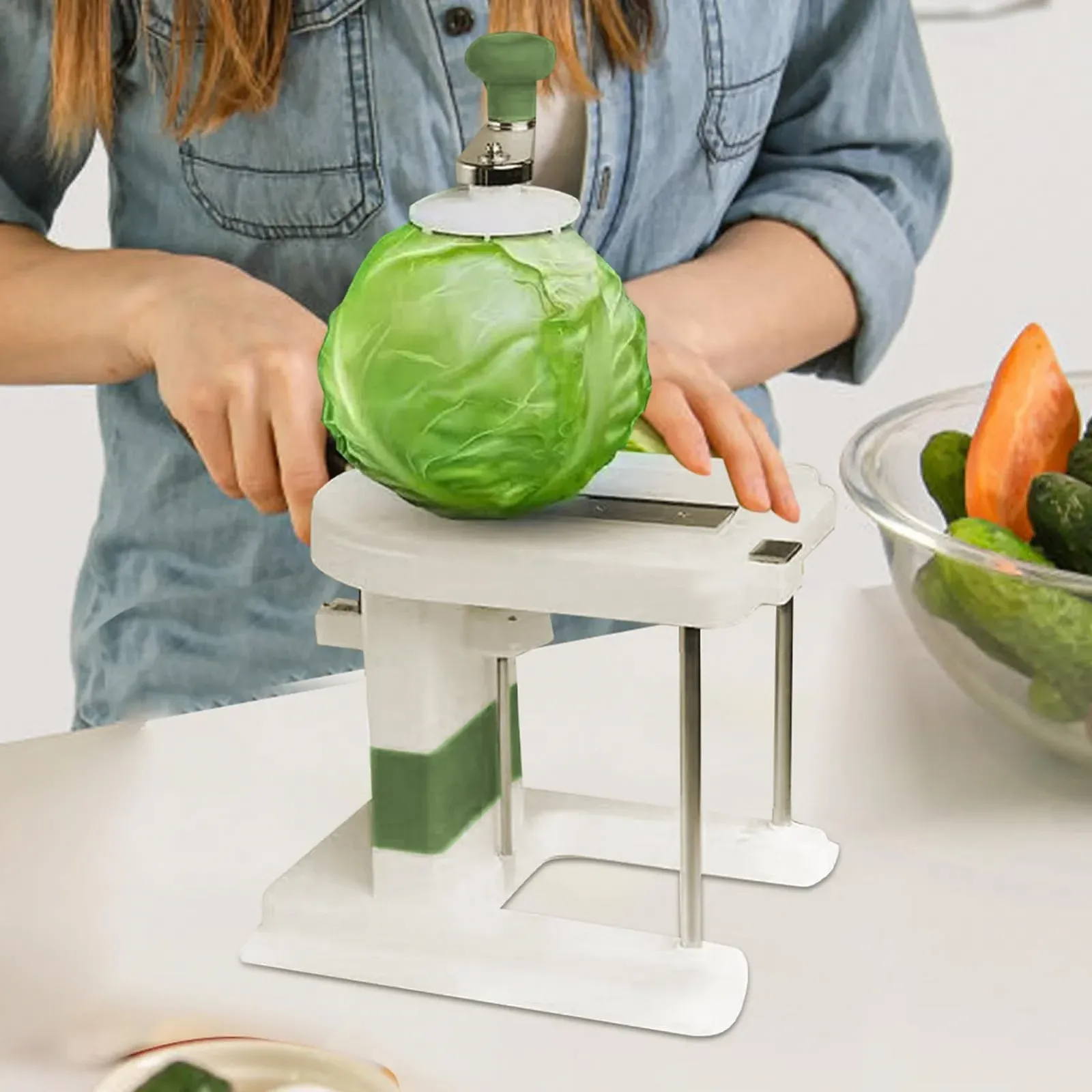 Шатківниця для капусти, нержавіюча сталь, широка, фото №2