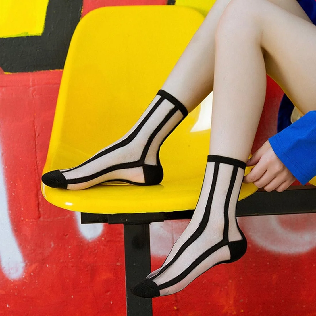 Женские носки Прозрачные Тонкие носки-сеточки 4 пары, фото №6 Женские носки Прозрачные Тонкие носки-сеточки 4 пары, фото №6