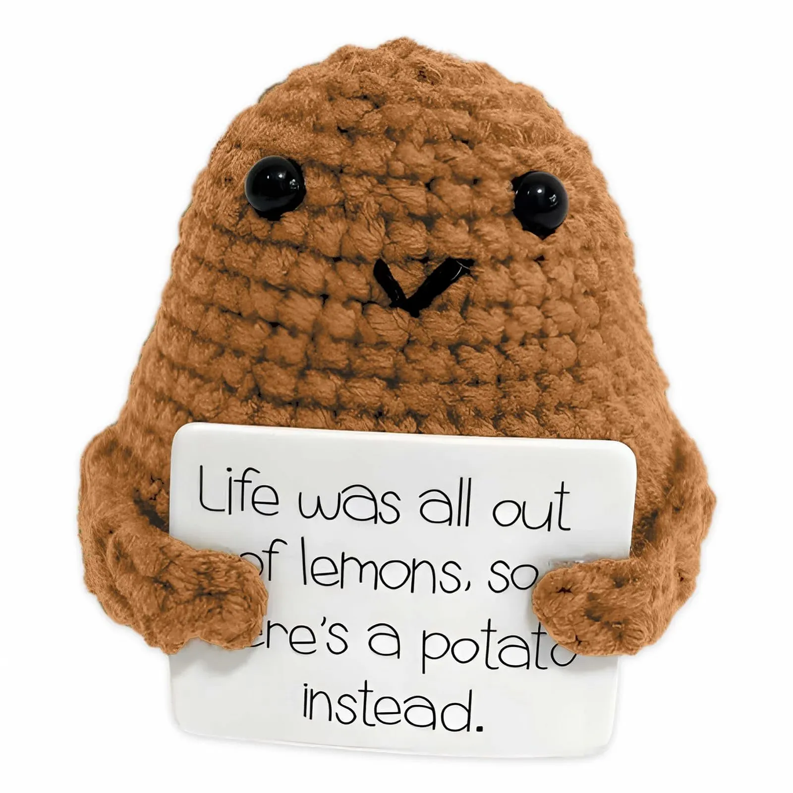 Фигурка Ficlwigkis Positive Potato Mini Gifts Positive Potato Gift для друга Карманное объятие Положительный картофель Подарок на день рождения Уходный подарок для коллег (B), фото №1