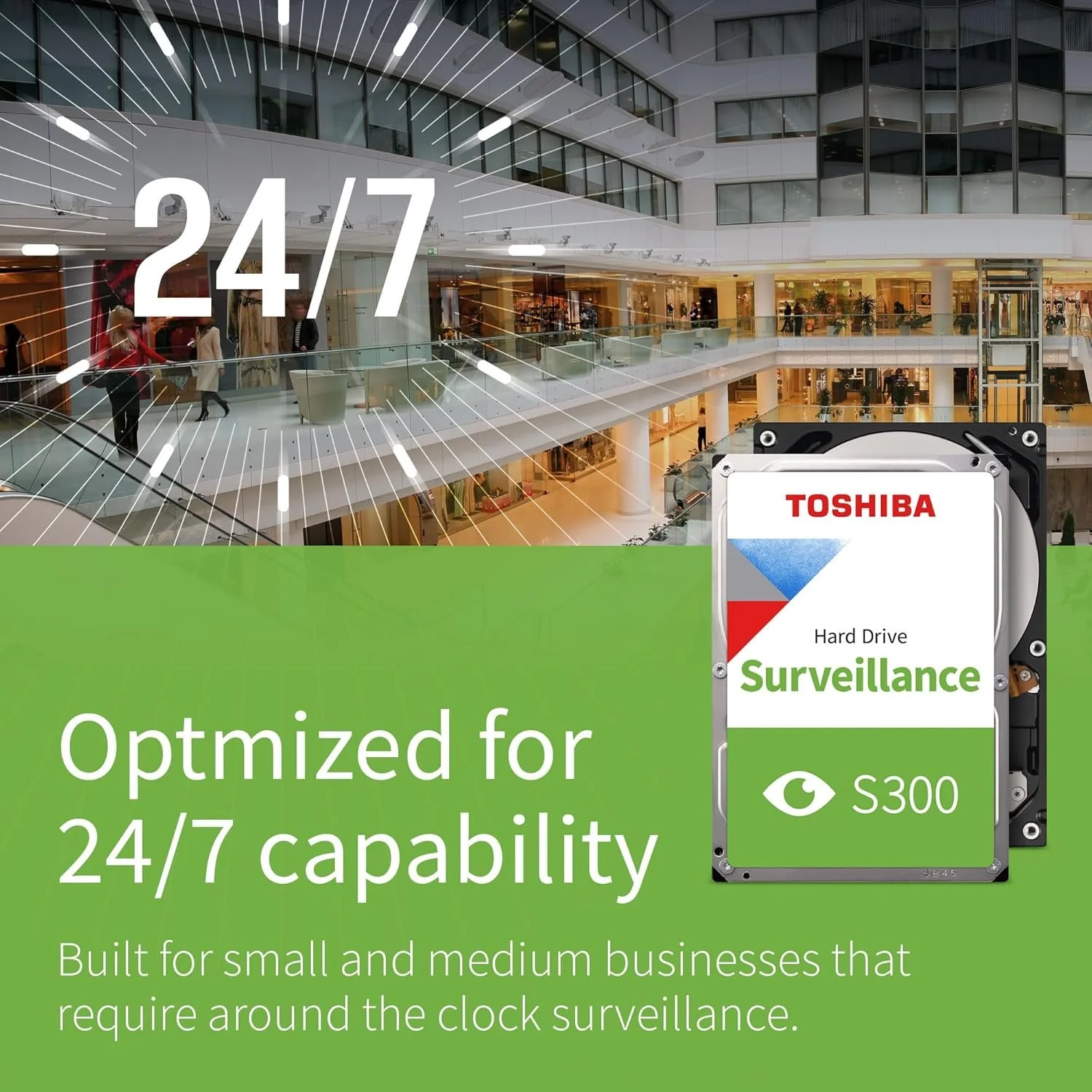 Внутрішній жорсткий диск 3.5" Toshiba Surveillance S300 4TB 5400 об/хв 180 Мб/с SATA III (HDWT140UZSVA), фото №2