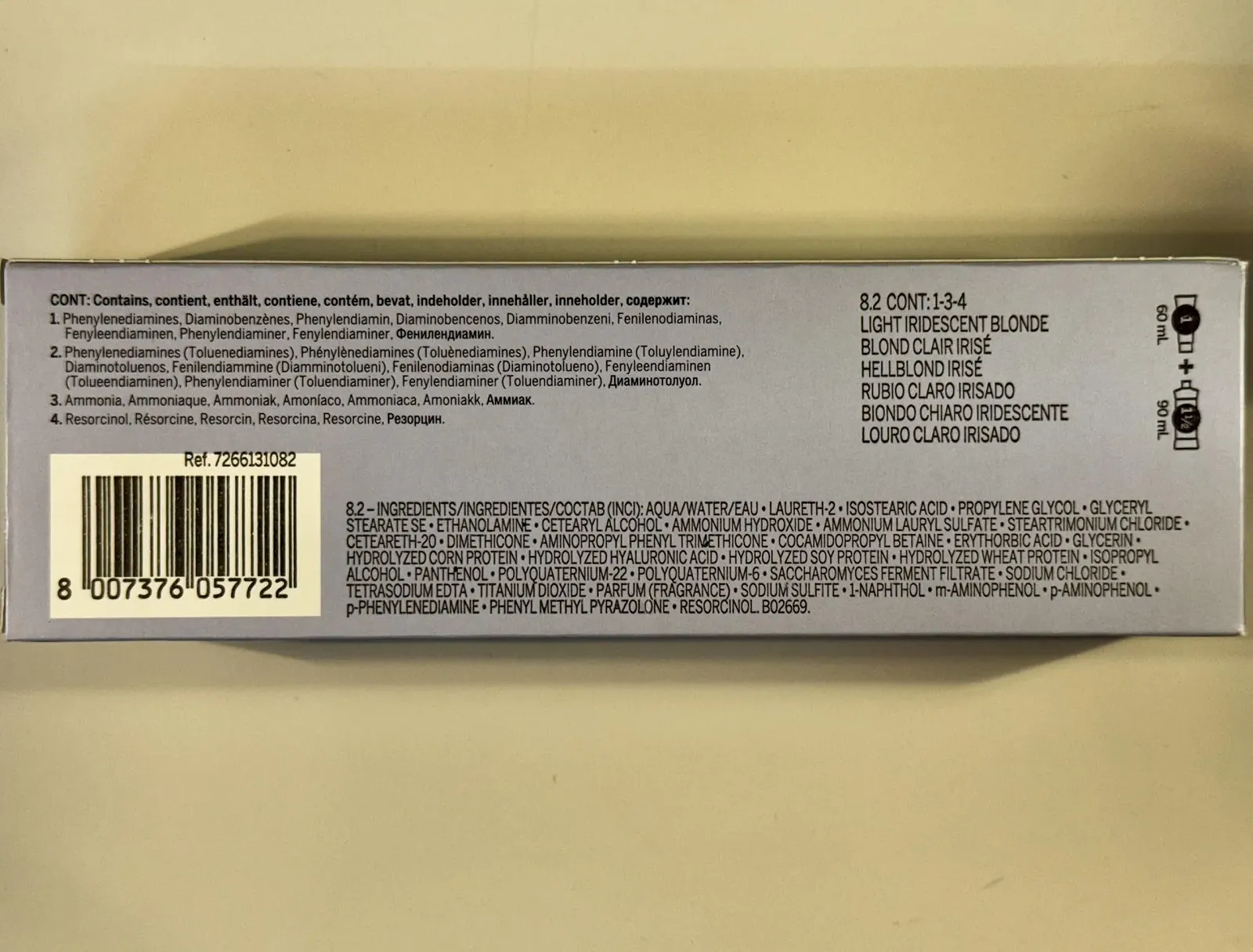 Краска Revlon Professional Revlonissimo Colorsmetique 8.2 Светлый Блонд Ирисэ 60 мл, фото №2 Краска Revlon Professional Revlonissimo Colorsmetique 8.2 Светлый Блонд Ирисэ 60 мл, фото №2