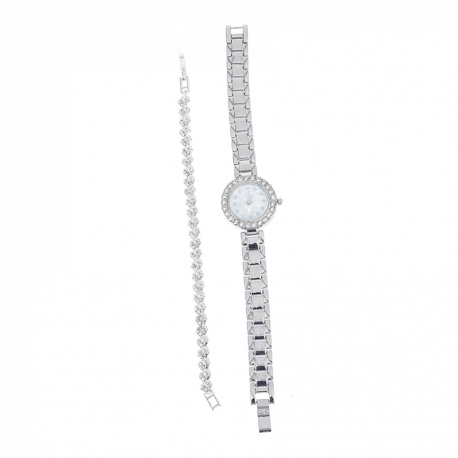 Годинник з браслетом LIFKOME Жіночий годинник з подарунковим набором Сріблястий, фото №1