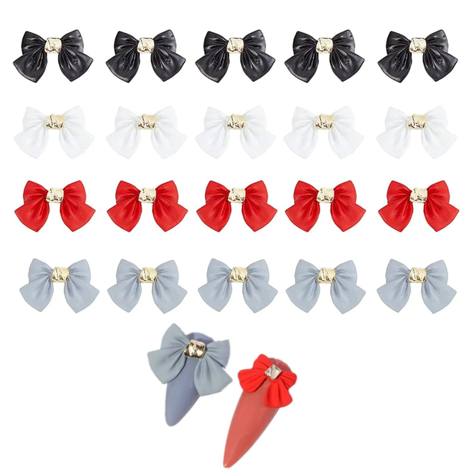 Украшения для ногтей Бантики 20 штук 3D смола Бантики для дизайна ногтей DIY Бантики Стразы для ногтей Ювелирные изделия Аксессуары для маникюра, фото №1