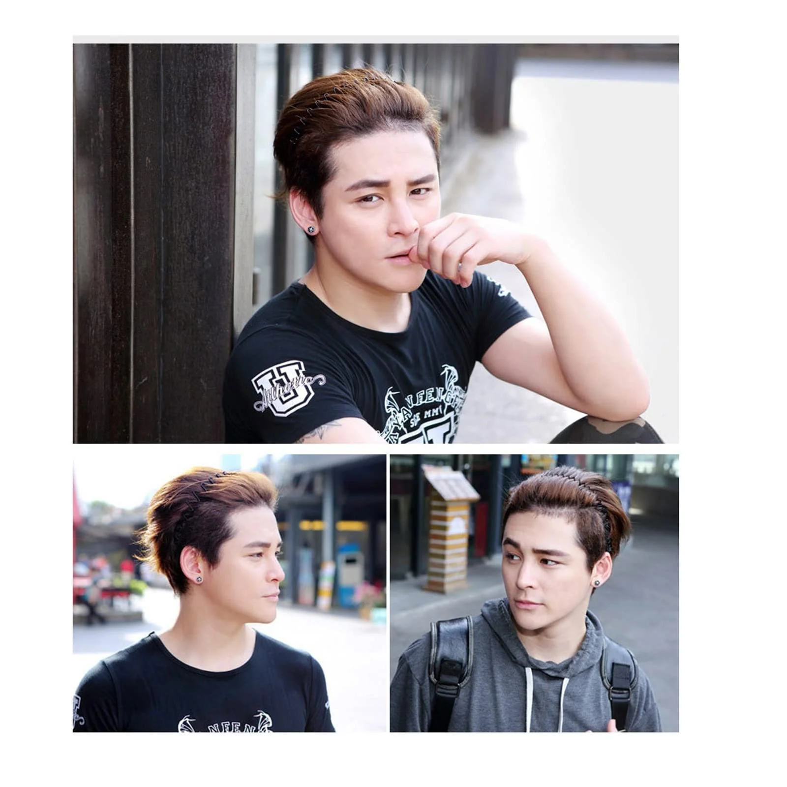 Унісекс Металева Обруч на Голову Хвиляста Чорний, фото №8