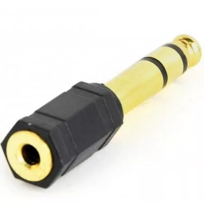 Переходник 6.35мм M F 3.5 мм Cablexpert (A-6.35M-3.5F), фото №1