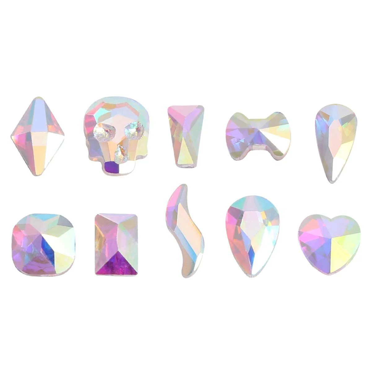 Стразы Акриловые Бриллианты AB для ногтей 3D стекло 100 шт., фото №1 Стразы Акриловые Бриллианты AB для ногтей 3D стекло 100 шт., фото №1