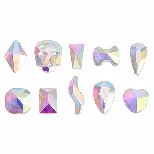 Стразы Акриловые Бриллианты AB для ногтей 3D стекло 100 шт. - Фото 1