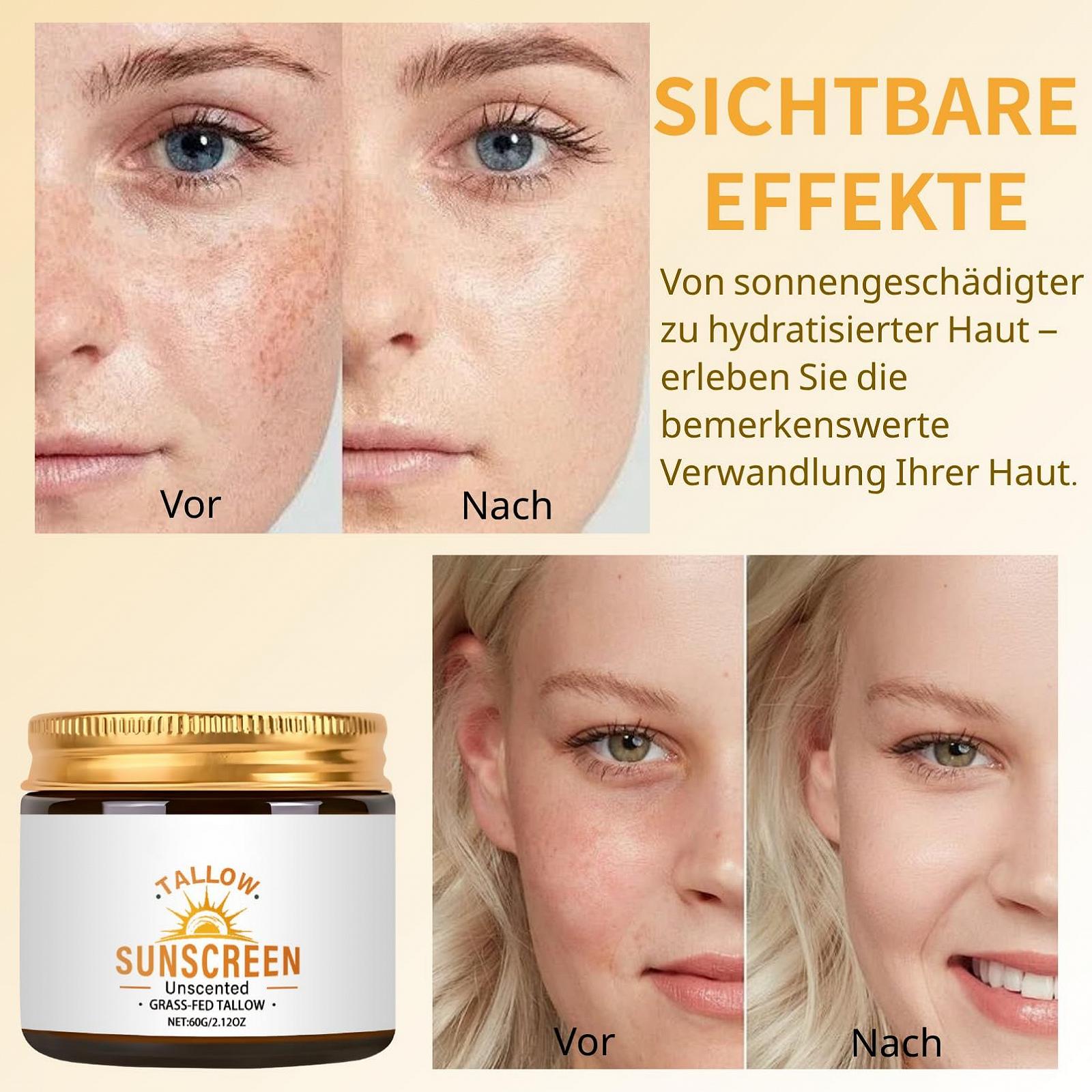 Натуральный солнцезащитный увлажняющий крем для лица Tallow на основе говяжьего жира, фото №6