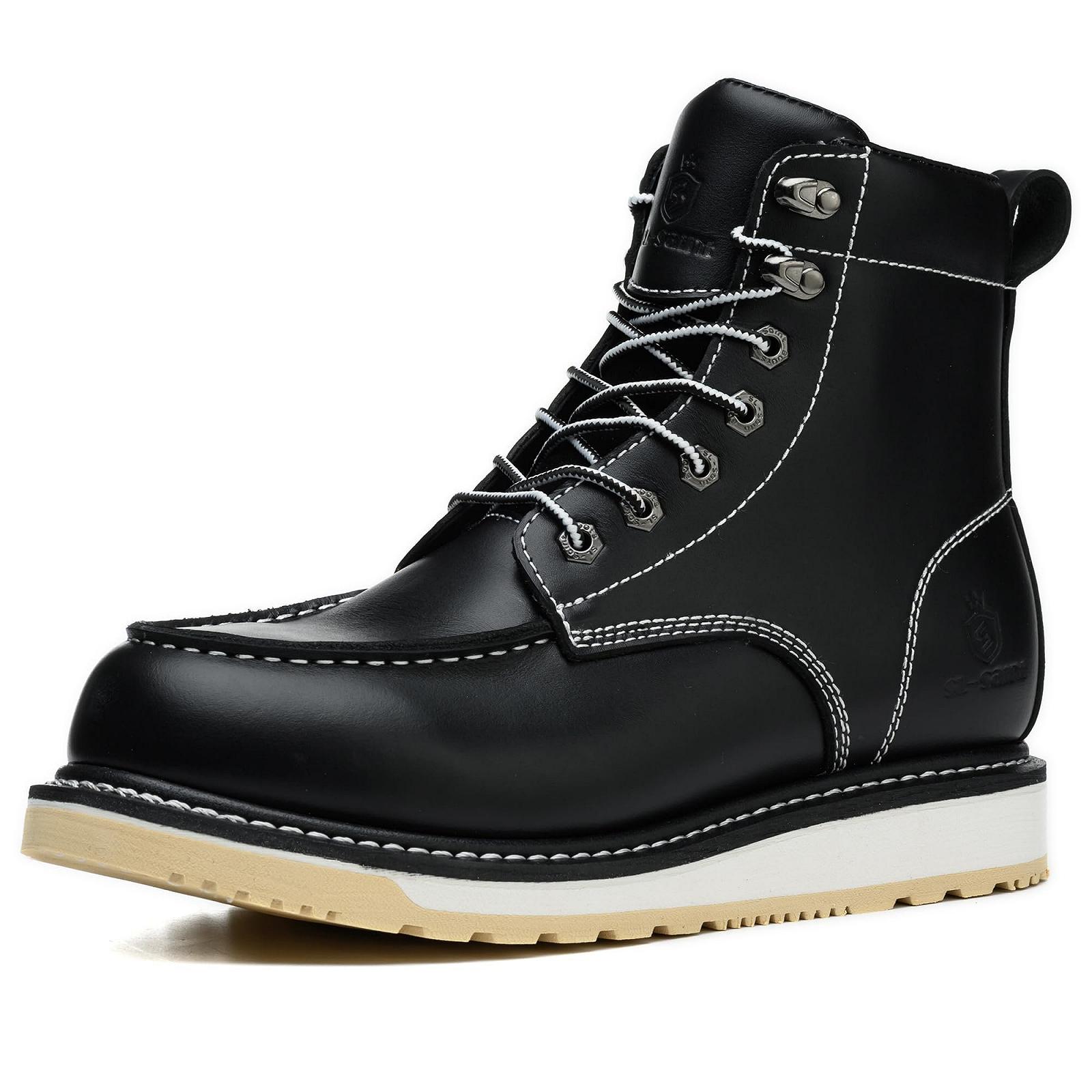 Ботинки SL-Saint Ручной работы Водонепроницаемые С мягким носком Moc Toe Goodyear-Welted Классические Из цельнозерновой кожи, фото №1