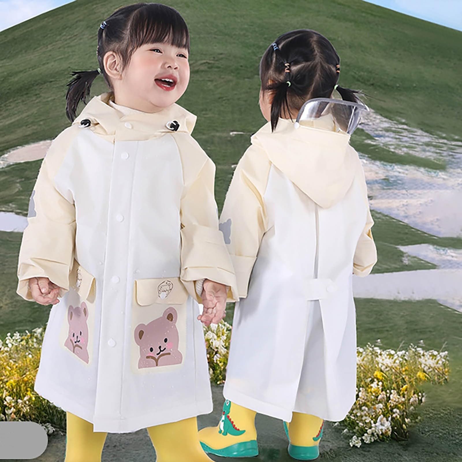 Дождевик Детский Водонепроницаемый Унисекс с капюшоном Тонкая переходная куртка для кемпинга Плащ для отдыха Легкая упаковываемая переходная куртка для девочек и мальчиков, фото №2 Дождевик Детский Водонепроницаемый Унисекс с капюшоном Тонкая переходная куртка для кемпинга Плащ для отдыха Легкая упаковываемая переходная куртка для девочек и мальчиков, фото №2