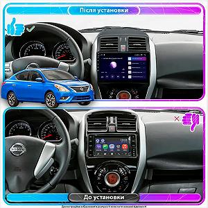 Штатна магнітола Lesko для Nissan Versa II Рестайлинг 2014-2019 екран 9 4/64Gb CarPlay 4G Wi-Fi GPS Prime synthetic.ua - Фото 1