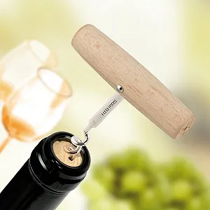 Штопор Fackelmann Fair Beech/Stainless Steel Бежевий/Сріблястий, 11 см synthetic.ua - Фото 1